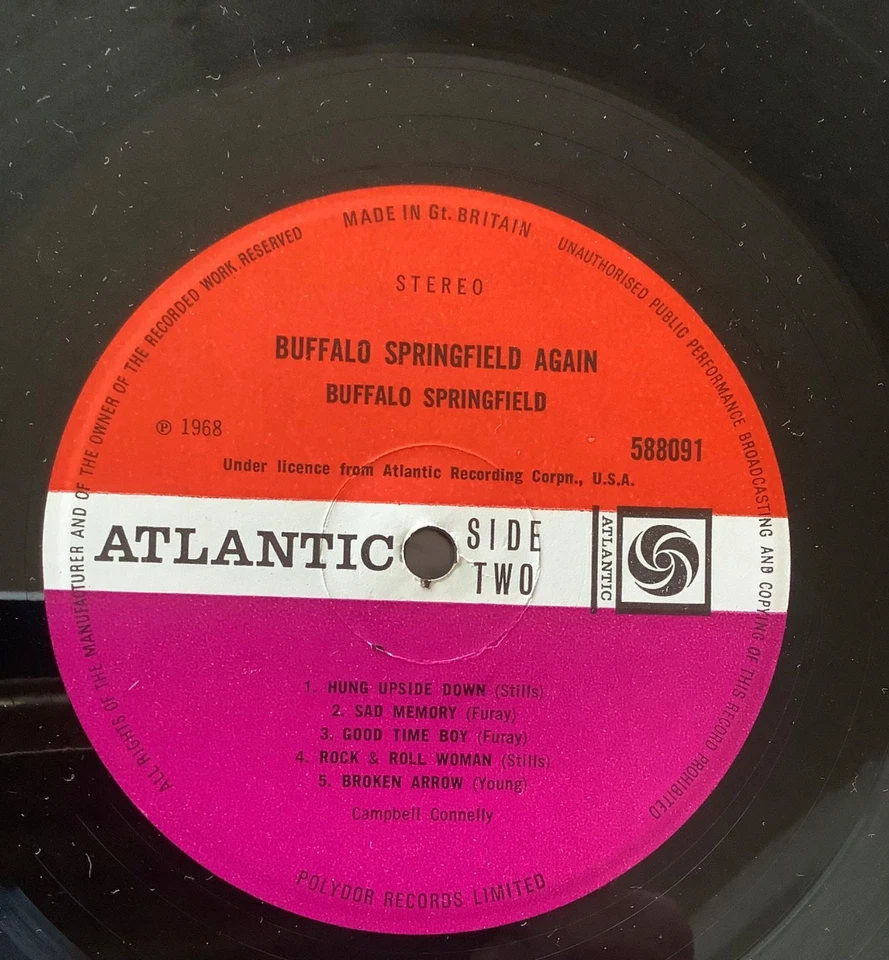 Buffalo Springfield - again LP UK 1968 plum Atlantic laminated cover 1ST A1/B1 - Image 3 of 4