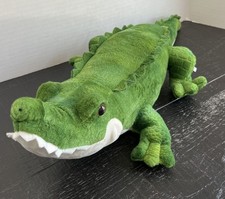 Crocodile Alligator Realistic The Petting Zoo Plush Green Stuffed Animal 21  