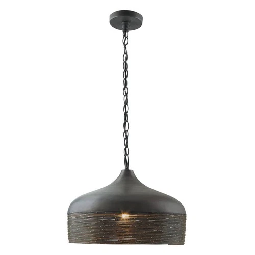 Capital Lighting 17" Wide Woven Steel and Gray Iron Pendant Light - Picture 4 of 5