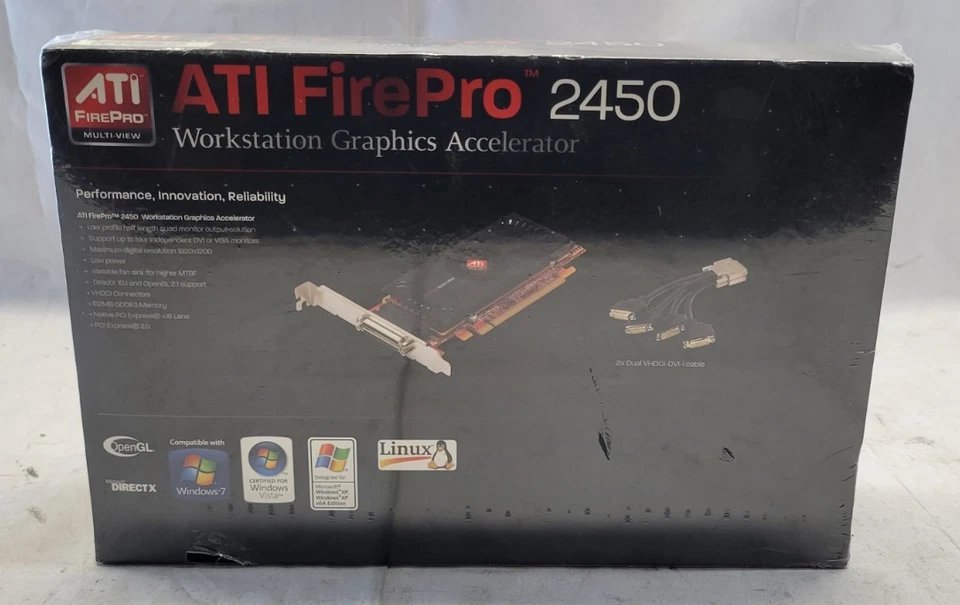 NEW - ATI FirePro 2450 Workstation Graphics Accelerator - RV620GL - SEALED BOX - Image 3 of 4