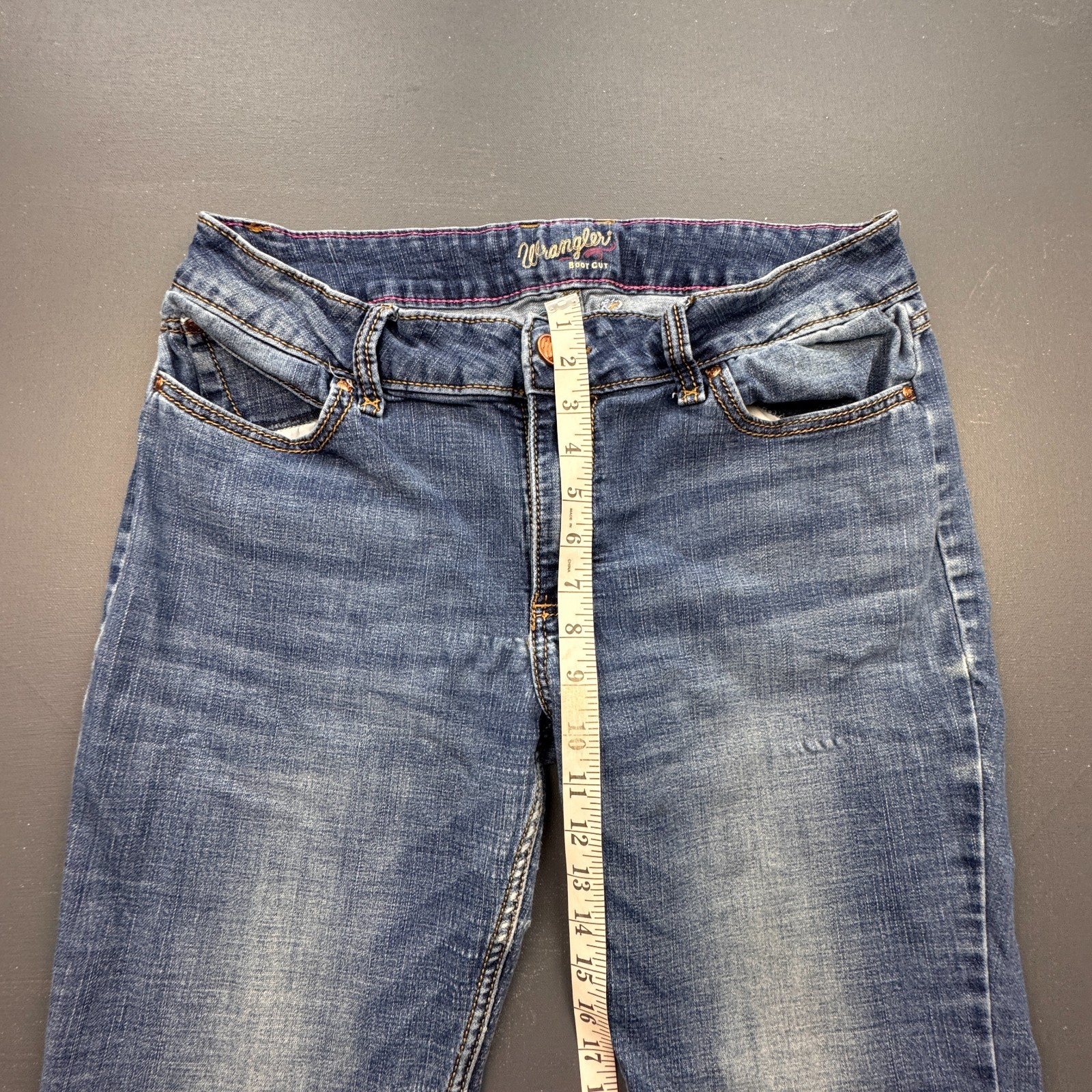 Wrangler Jeans Juniors Girls Size 15x34 Bootcut Stretch Blue Western Rodeo Y2K image 8