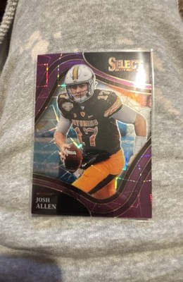 2022 Panini Select Draft Picks - Field Level Josh Allen #169 Purple Lazer Prizm