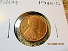 1934-D LINCOLN WHEAT CENT GEM BU RED FROM ORIGINAL ROLL    GH