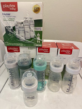 Playtex baby Nurser Drop-Ins Liners Bottle Set Newborn Clear White Green Blue