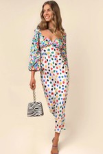 RIXO Gio Dress Micro Tulip Mixed