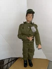 VTG 12" 1960s 1964 GI Joe Flocked Brown Hair Scar Army Shirt Pants Hasbro