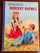 VINTAGE 1959s HARDBACK- FAVOURITE NURSERY RHYMES-ILLUSTRATED A.E.KENNEDY-GD COND