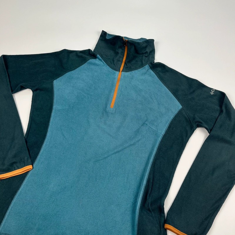 Columbia Fleece 1/4 Zip Sweatshirt Jumper Women’s Medium Green Thermal image 2
