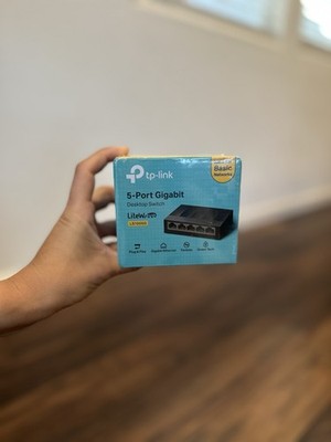 TP-Link LS1005G 5-Port Gigabit Ethernet Switch LiteWave Plug & Play Fanless New