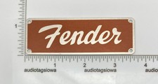 Fender Logo for Amp Badge Custom Made Thick Matte Finish Aluminum with Screws