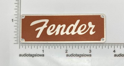 Fender  Logo for Amp  Badge Custom Made Thick Matte Finish Aluminum with Screws