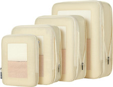 Ultralight Compression Packing Cubes Travel for Suitcases, Compressible Mesh Pac