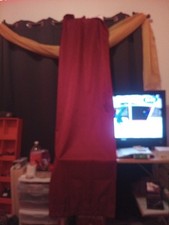 8 Long Red Drapes New 24inw 84length