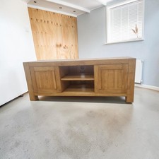 TV STAND CABIENT SOLID WOOD NATURAL OAK