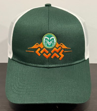 Cap America Colorado State University Mesh Trucker Snapback Hat White Green