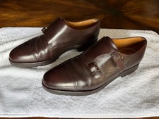 John Lobb William Double Monk Strap Brown Pebble Grain 9795 10.5 E UK /11. 5 US