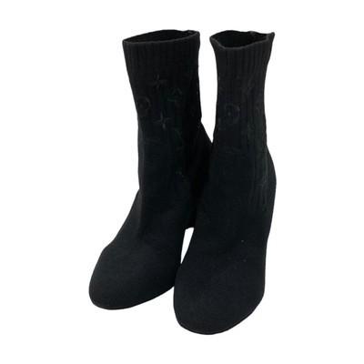 Louis Vuitton Silhouette Line Ankle Boots Black Size 36.5