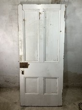 32 5/8"X 74 3/4" Victorian Internal Painted Pine Four Panel Door 2over2 Old