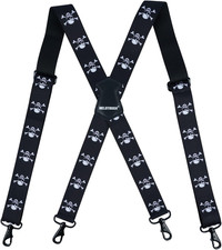Men'S Suspender 1.5/2 Inch Wide Suspenders Full Elastic X Back Suspender with Sn