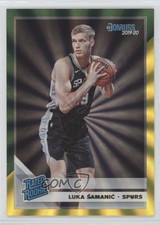 2019 Panini Donruss Rated Rookie Holo Green & Yellow Laser Luka Samanic #218 bj6