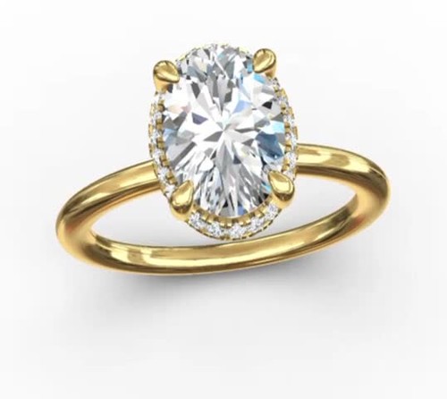 Oval Cut Lab Grown Diamond Engagement Ring 2.15 Ct IGI 14k White Gold 5 6 7 - Video 1 of 1
