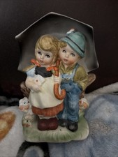 Hummel Porcelain Figure Rainy Days Boy and Gi...