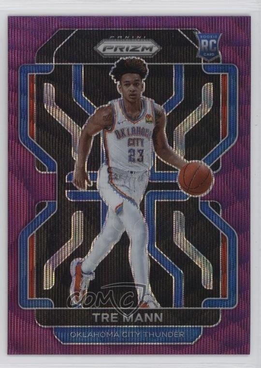 2021-22 Panini Prizm Purple Wave Prizm Tre Mann #274 Rookie RC 0ks