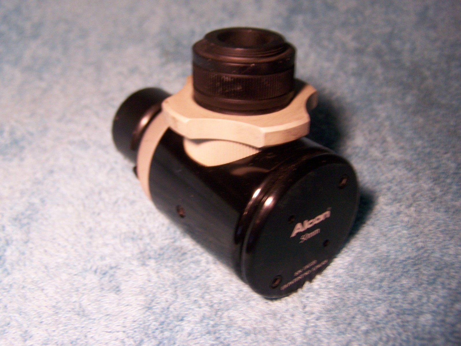 ALCON 50mm C-mount video adapter with wide angle view