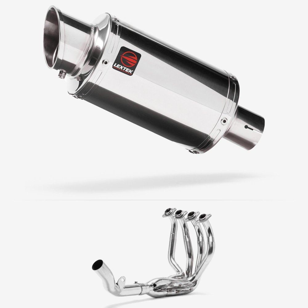Lextek YP4 S/Steel Stubby Exhaust System 200mm for Kawasaki Z800 (13-16)