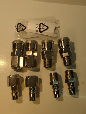 #ad 8 PCS Pressure Washer Quick Connect 3 8 Inch Stainless Steel Male and Female NEW $22.09