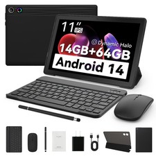Tablet 11 Inch Android 14 Tablets 14GB RAM 64GB ROM TF 1TB with Octa-Core