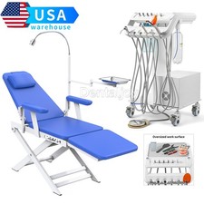 Portable Dental Delivery Unit With Oil-Free Air Compressor Suction 4Hole/Chair
