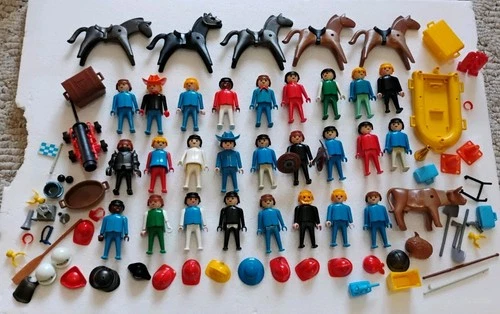 Lot Of Vintage 1974 Playmobil Figures, Accessories, And More.