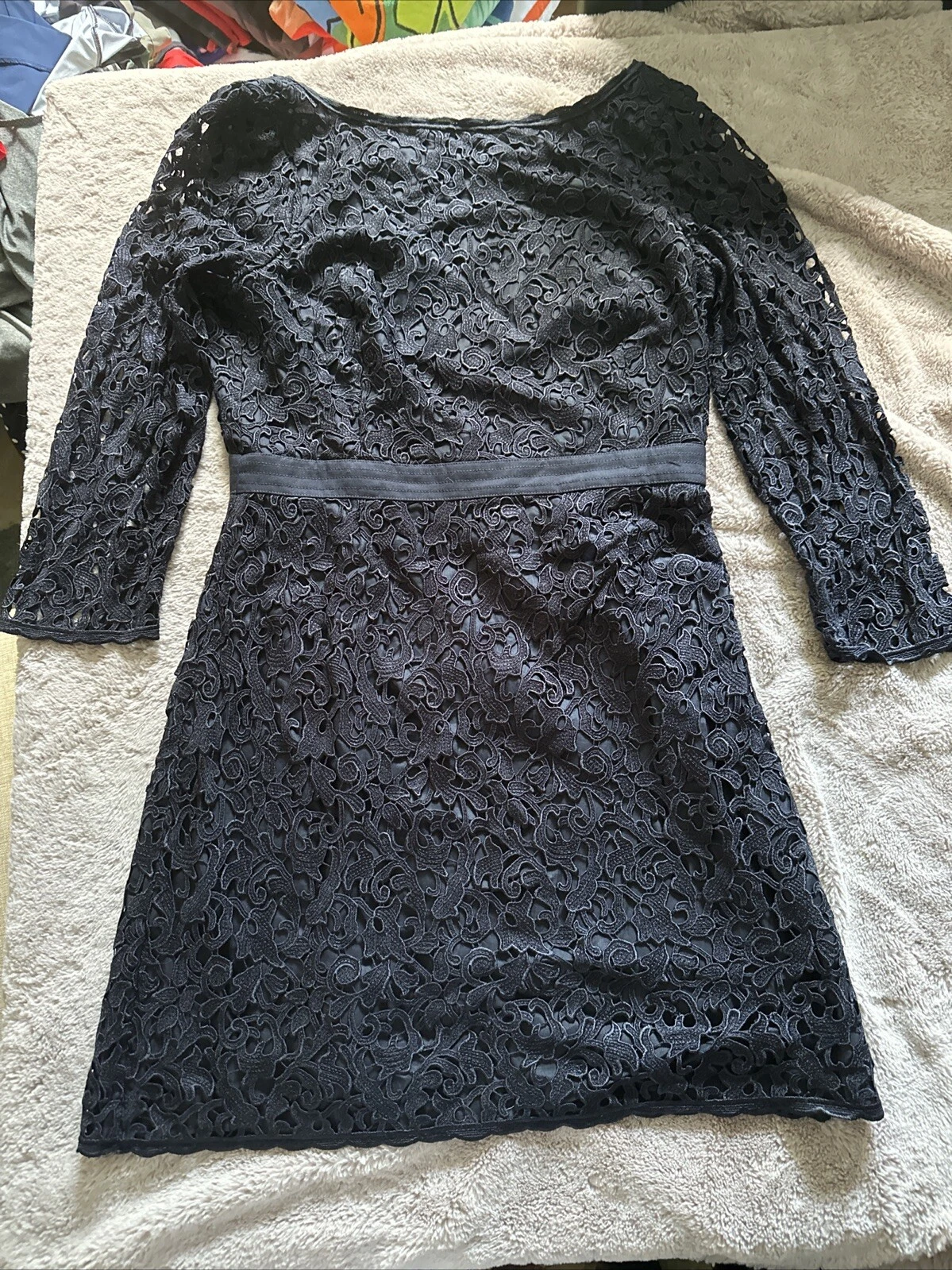 Abito da cocktail Tory Burch in pizzo blu navy Taglia 12