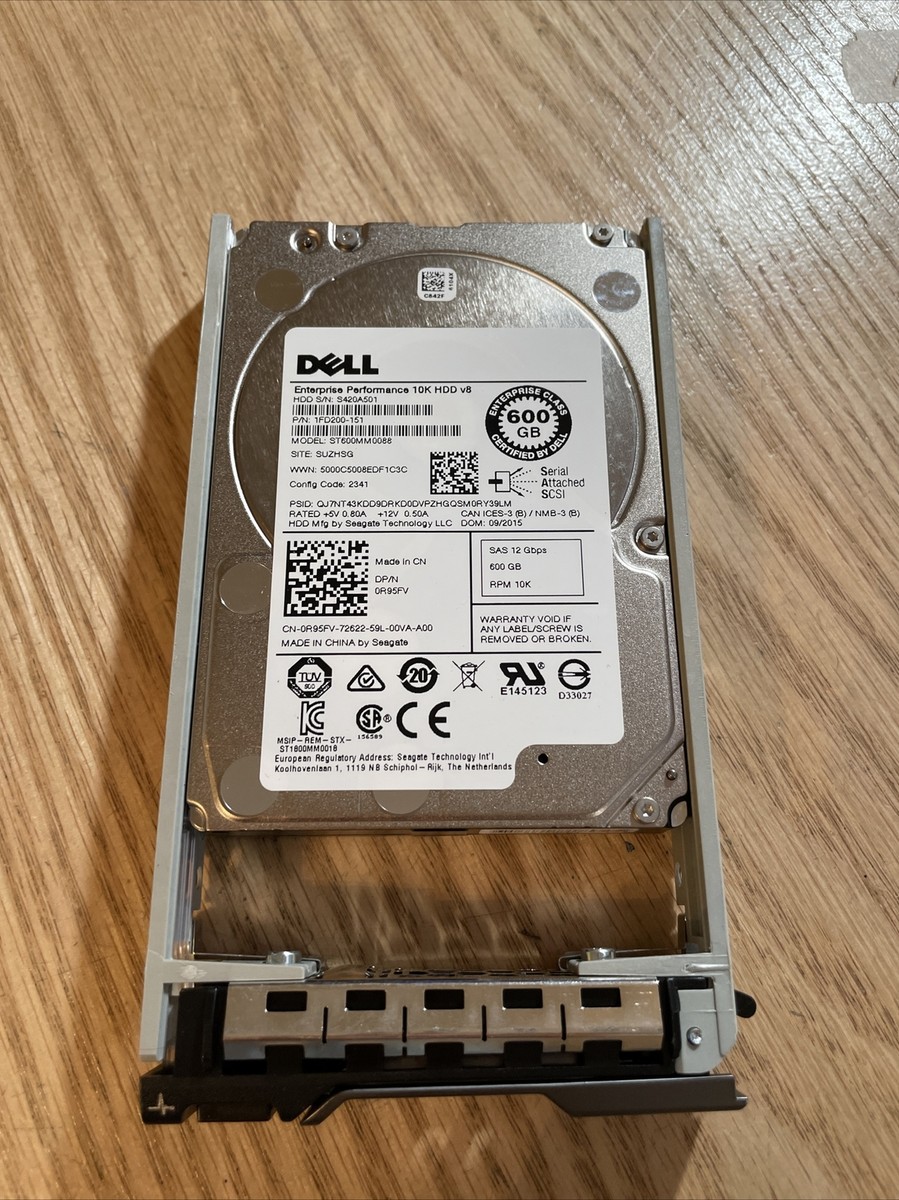 ✨2個セット✨HDD 1000GB✨大容量1TB✨2.5インチ✨08-04 Dell 1FD200-151 600GB 10K RPM SAS 12Gbps 2.5