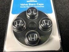 GENUINE HONDA BLACK VALVE STEM CAPS 08W48-PL4-100A