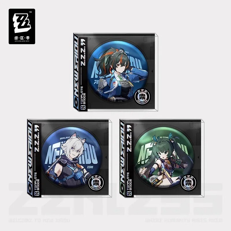 Genuine] Game ZZZ Zenless Zone Zero Zhu Yuan Cosplay 75MM Tinplate