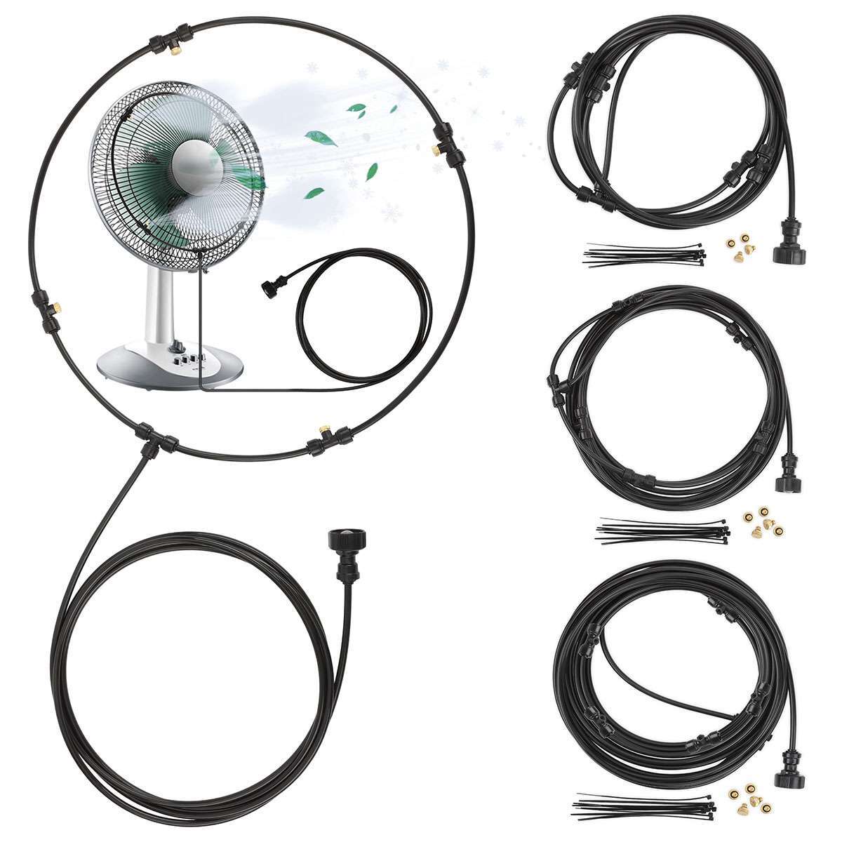 Fan Misting Kit Outdoor Mist Cooling System Water Mister Spray Fan Mister Kit eBay