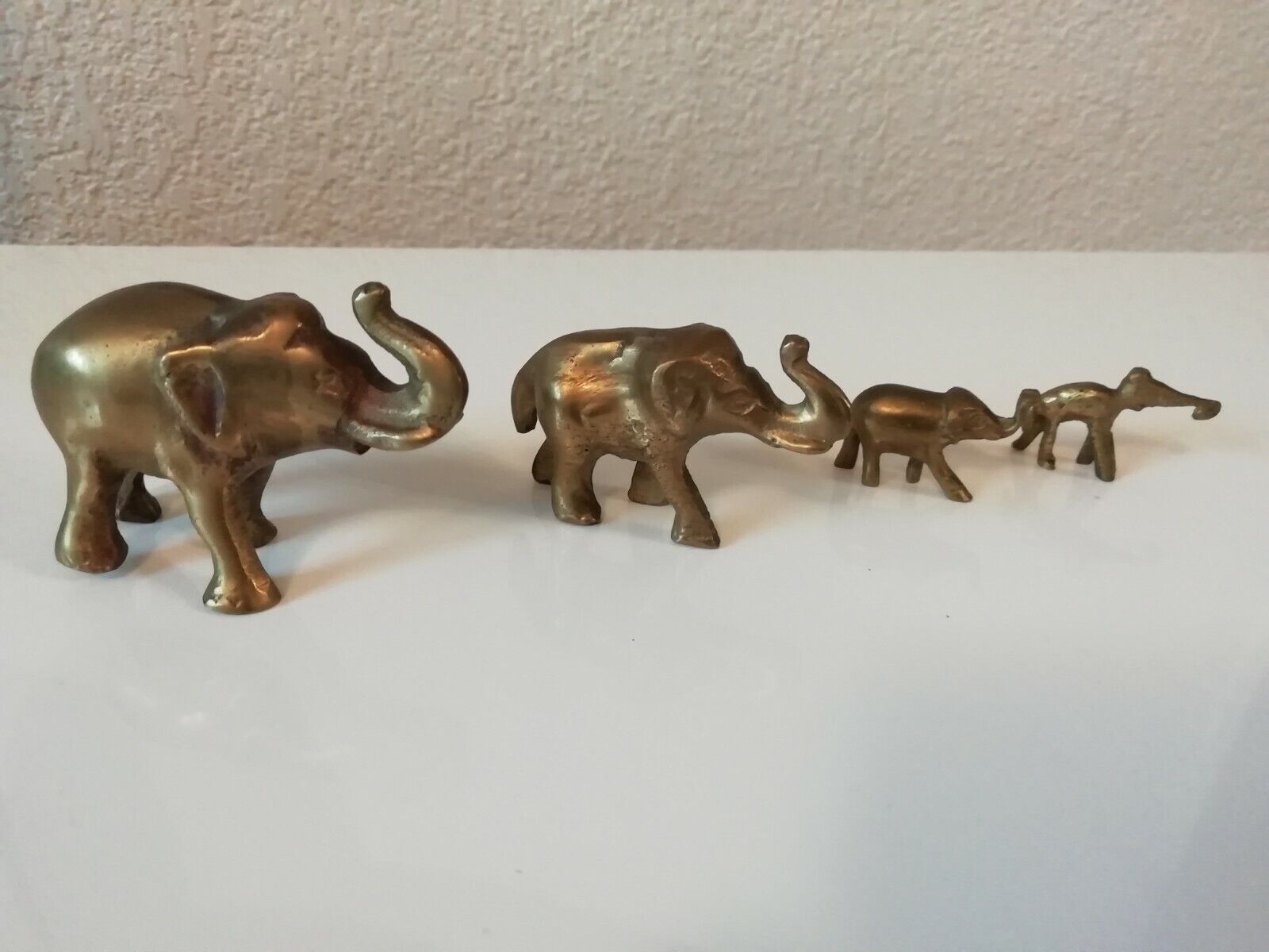 Lot de 4 Elephants en Bronze Goedkoop NIEUW