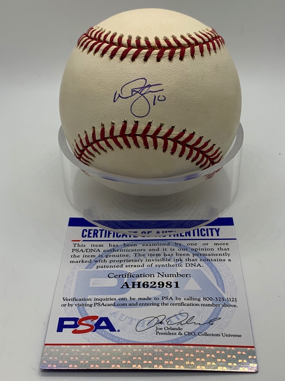 Mike Hampton Autographed Signed OMLB Official Baseball PSA DNA MLB AH62981 