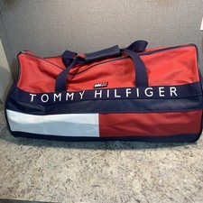 Tommy Hilfiger Large Gym Duffle Bag Vintage 90 s Flag Spell Out Logo Duffel