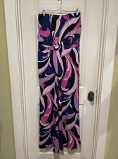 Trina Turk Swim Suit Cover Up Wide Leg Modern Pool Cruise Pants Suit Size Medium