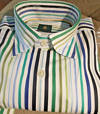 NWT Robert Talbott men's size Medium Long sleeve button down Shirt Fancy Striped