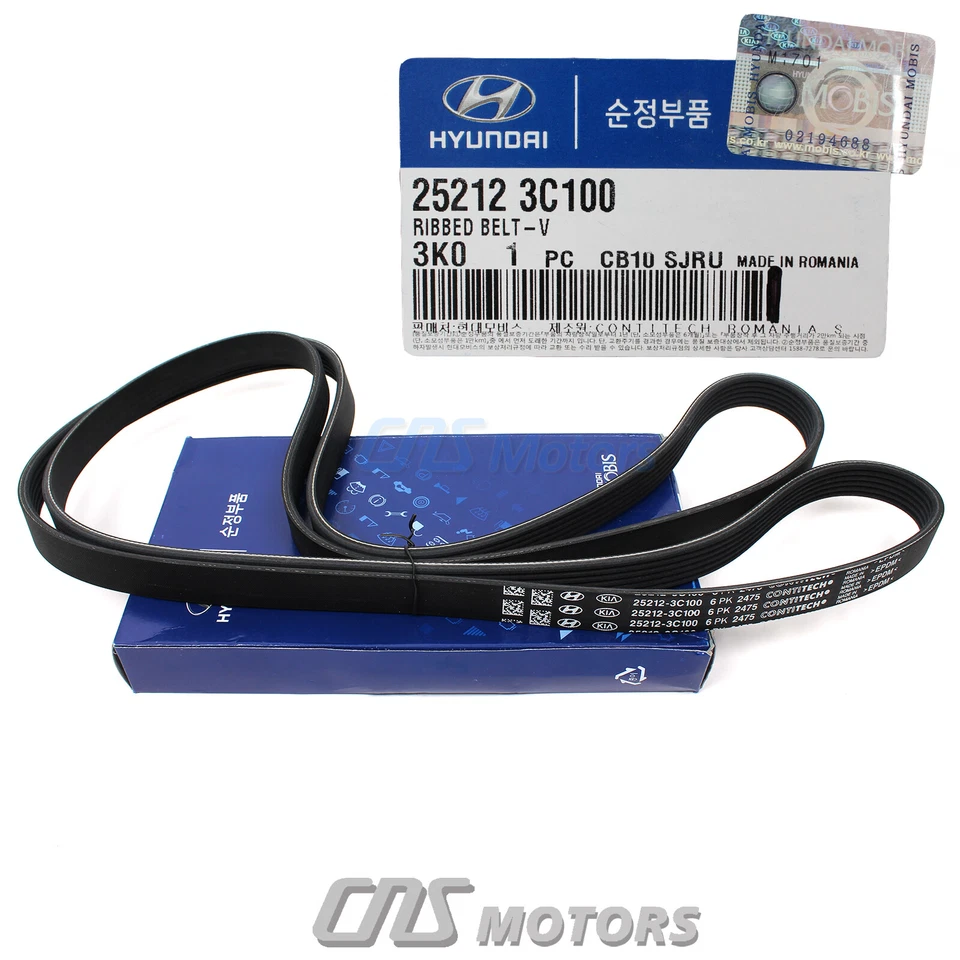⭐GENUINE⭐ V-Belt for 06-14 Azera Genesis Coupe Santa Fe Sonata Sedona Sorento V6 Foto 4 de 4