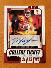 2021 Contenders Draft Red Foil #169 Tyler Vaughns USC Colts Rookie WR Auto SP