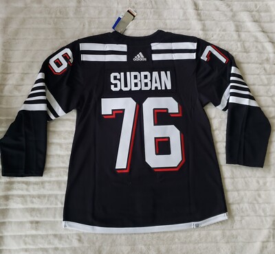 Adidas New Jersey Devils Black P.K. Subban #76 Jersey Size 50