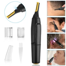 Men's Electric Nose Ear Hair Trimmer Face Eyebrow Mustache Beard Shaver Portable