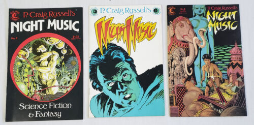 NIGHT MUSIC #1-3 (1984 Eclipse Comics) livres de haute qualité P. Craig Russell - Photo 1/7