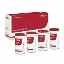 5 PIECE OF HemoCue Hemoglobin Hb 201 Microcuvettes 50/Bottle EXPIRY 03/ 2027