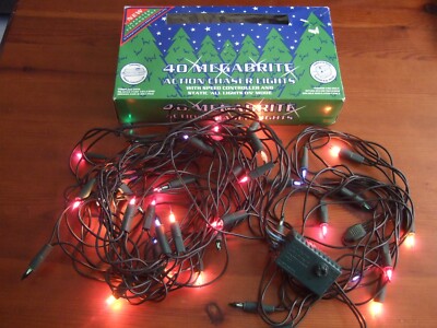 40 MEGABRITE ACTION CHASER WEIHNACHTSBAUMBELEUCHTUNG GESCHWINDIGKEITSREGELUNG FUNKTIONIERT SEHR GUTER ZUSTAND